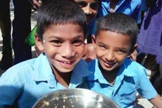 Dinesh and Manu Akshaya Patra Beneficiaries