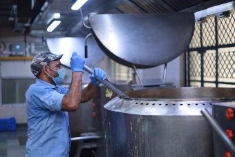 Safety measures are followed rigorously in our kitchens 