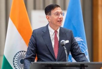 Mr. Siva Sivaram – Chairman, The Akshaya Patra Foundation, USA, addresses the gathering.