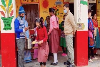Mid-day meal service resumes