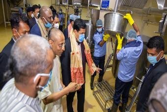 Dignitaries on a tour of the new Guwahati kitchen